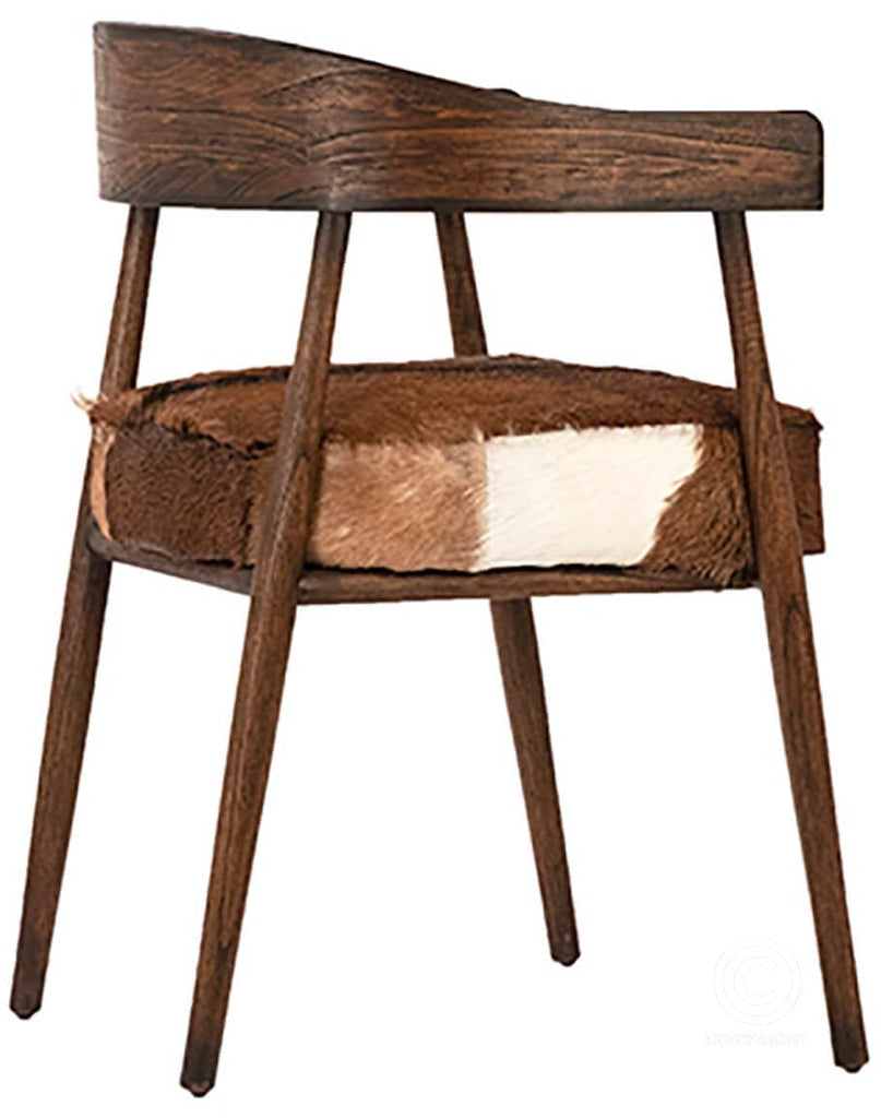 Goat Hide Upholstered Guest Chair - Your Western Decor, LLC