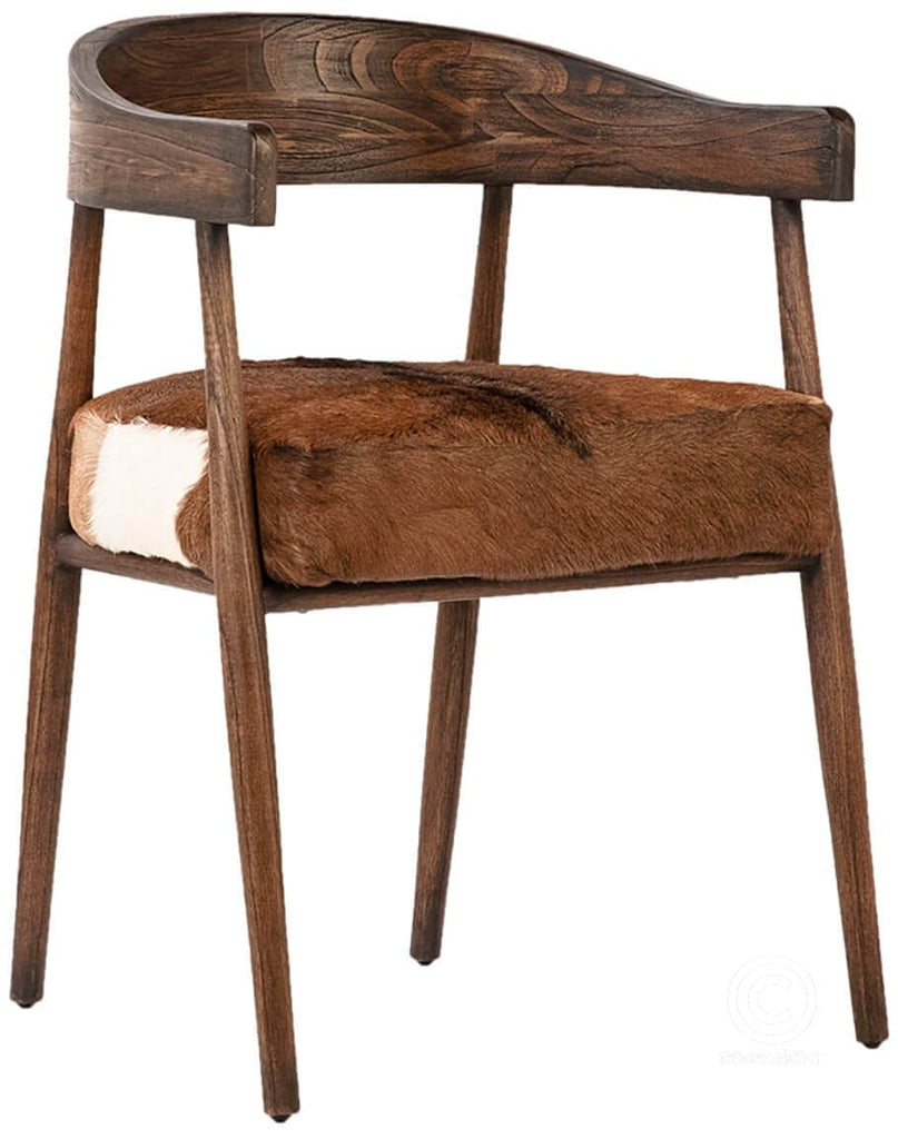 Rustic Goat Hide Occasional Chair - Your Western Decor