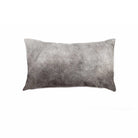 Grey Oblong Cowhide Pillow - Lumbar Shape pillow - Hair on Hide - Removable pillow Cover - Gray Cowhide