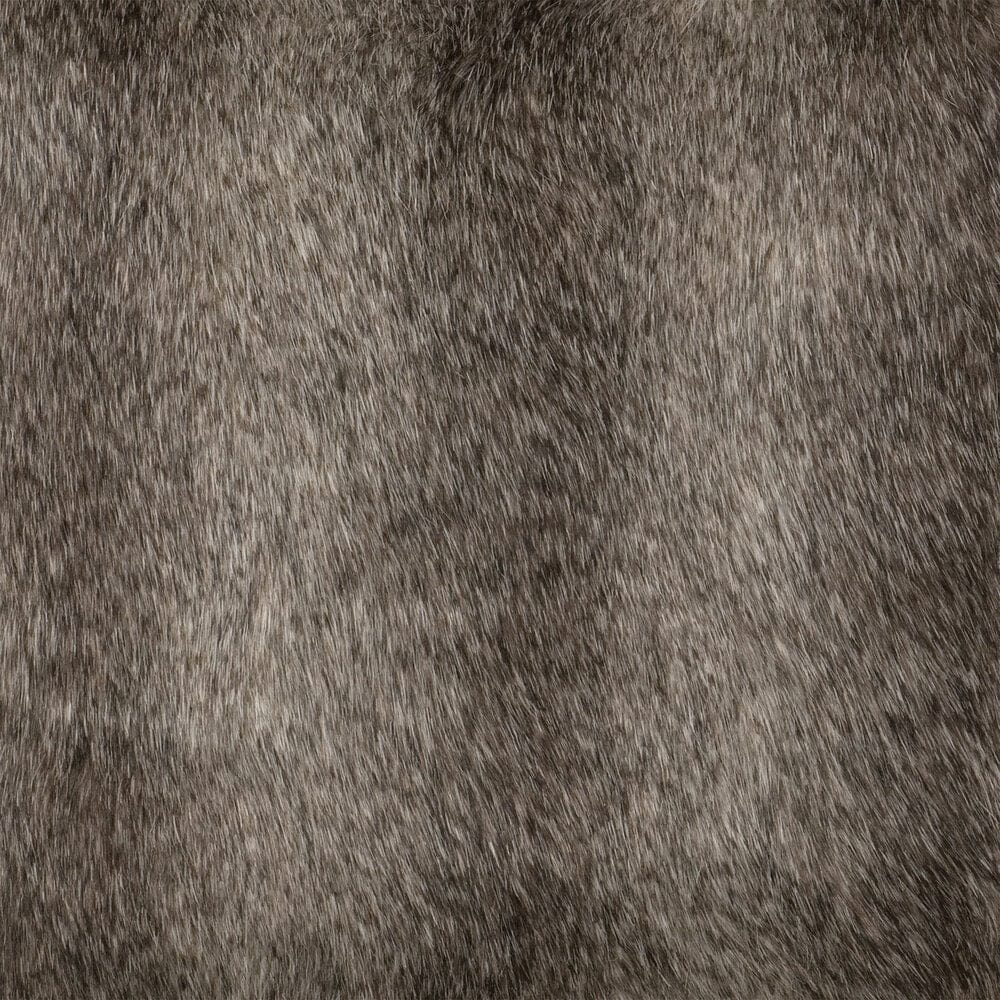 Grey Fox Faux Fur Fabric made in Italy - Your Western Decor