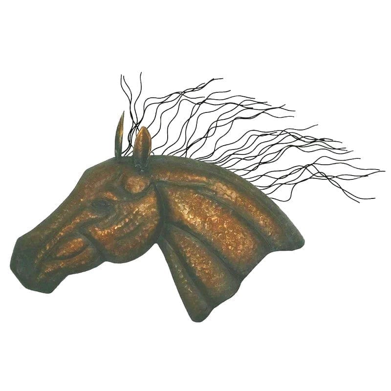 Hammered metal horse wall art - Your Western Decor