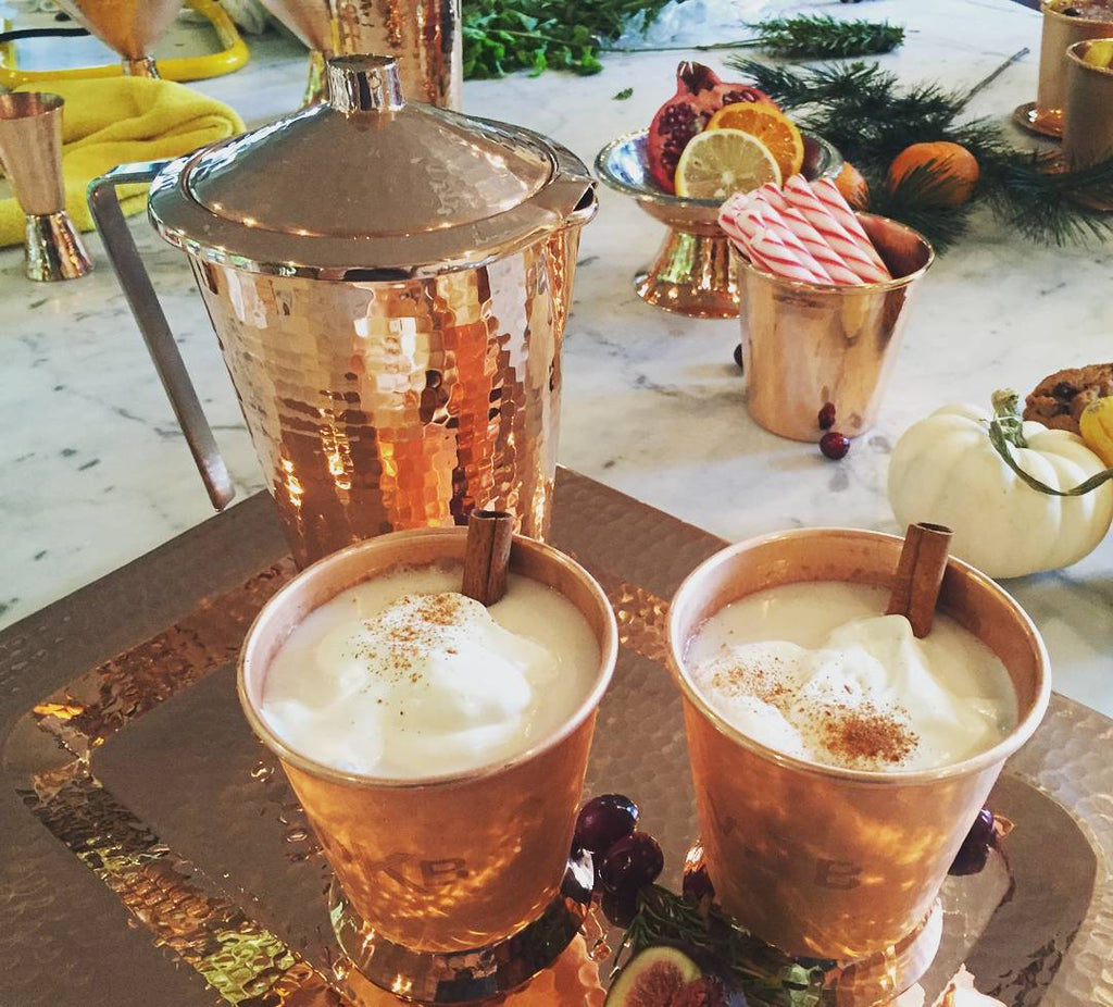 Handmade hammered copper cups, platter and pitcher. Your Western Decor
