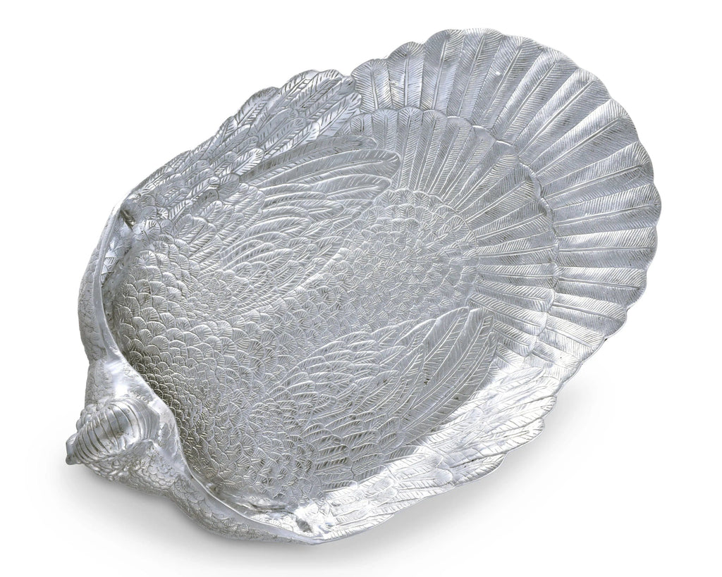 Handmade Aluminum Turkey Serving Platter Detail - Your Western Decor