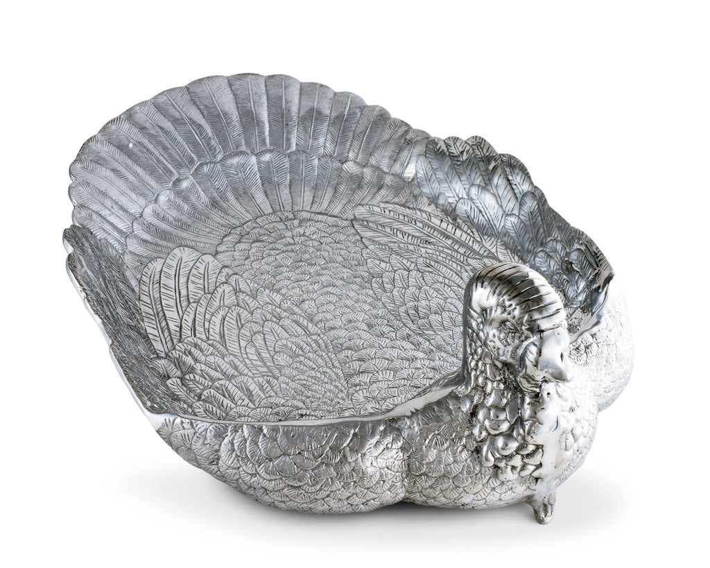 Handmade Aluminum Turkey Serving Tray Detail - Your Western Decor