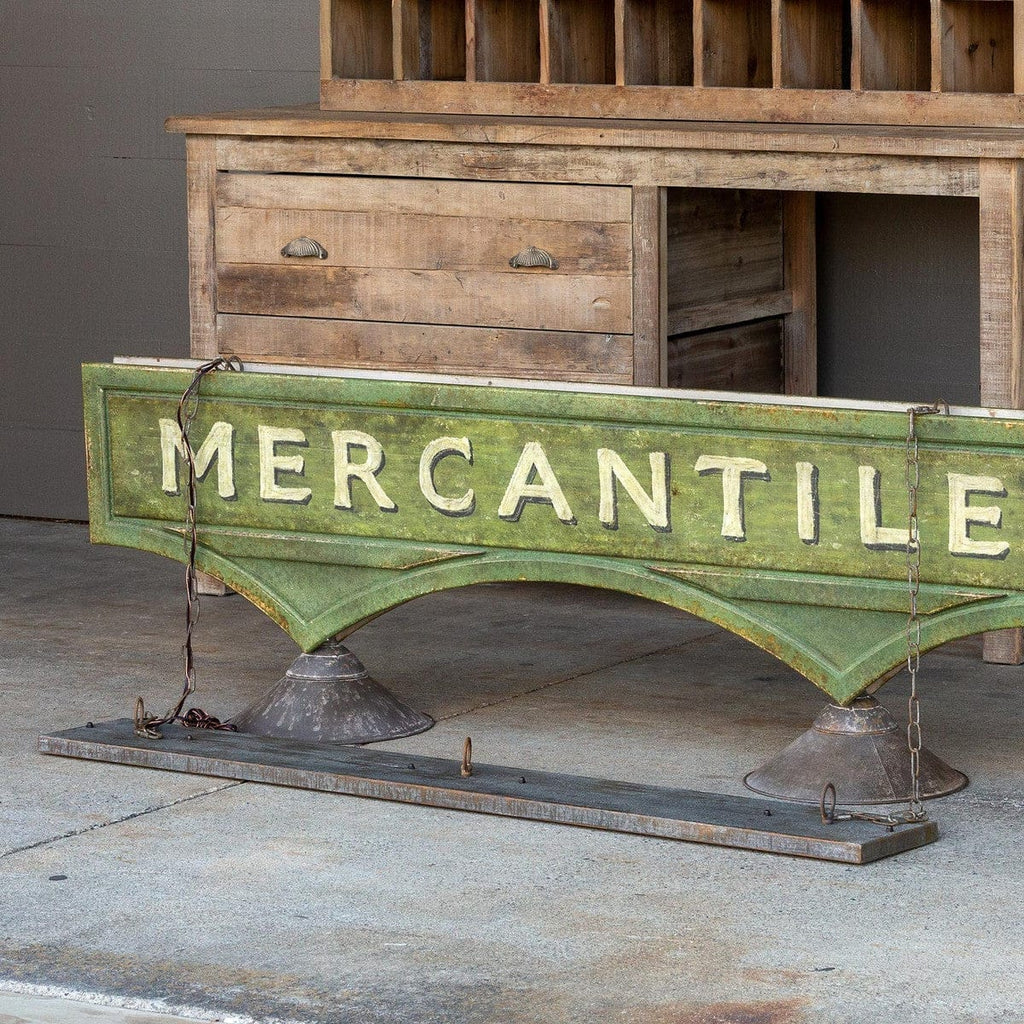 Rustic hanging mercantile sign lighting fixture - made in the usa - Your Western Decor