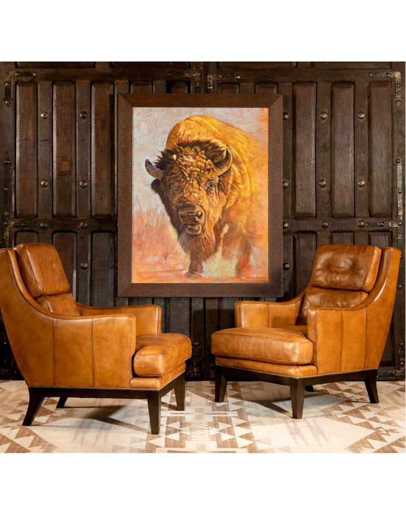 Hasselback Leather Lounge Chairs - American Made Leather Furniture - Your Western Decor