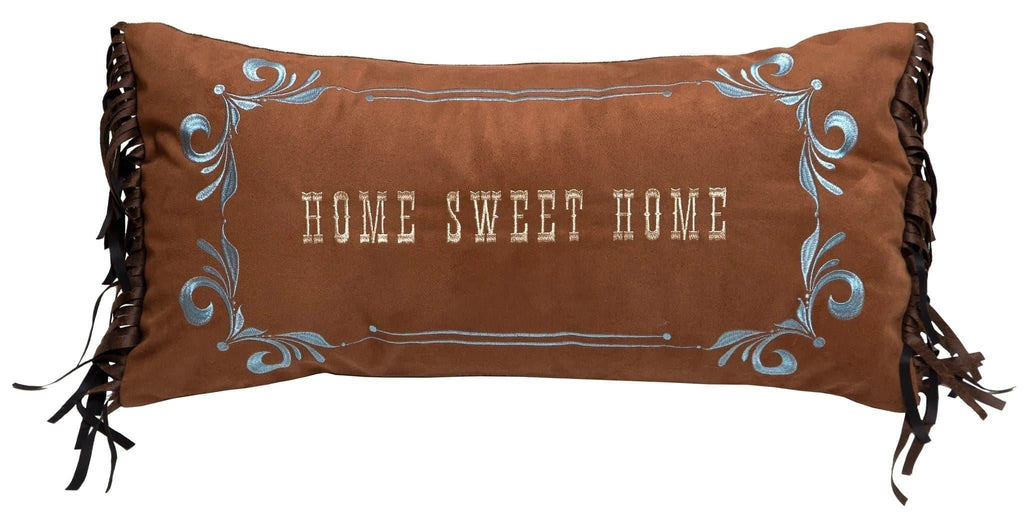 home sweet home rectangle faux leather western accent pillow. Your Western Decor