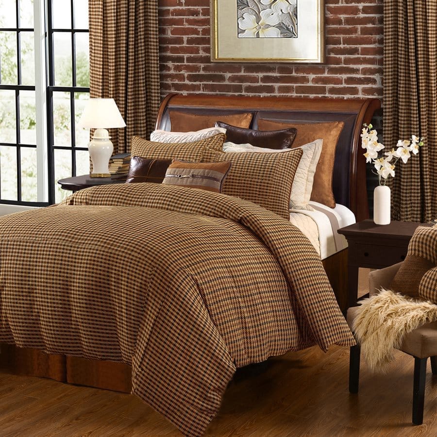 Hounds Tooth and Tweed Rustic Comforter Set - Your Western Decor, LLC