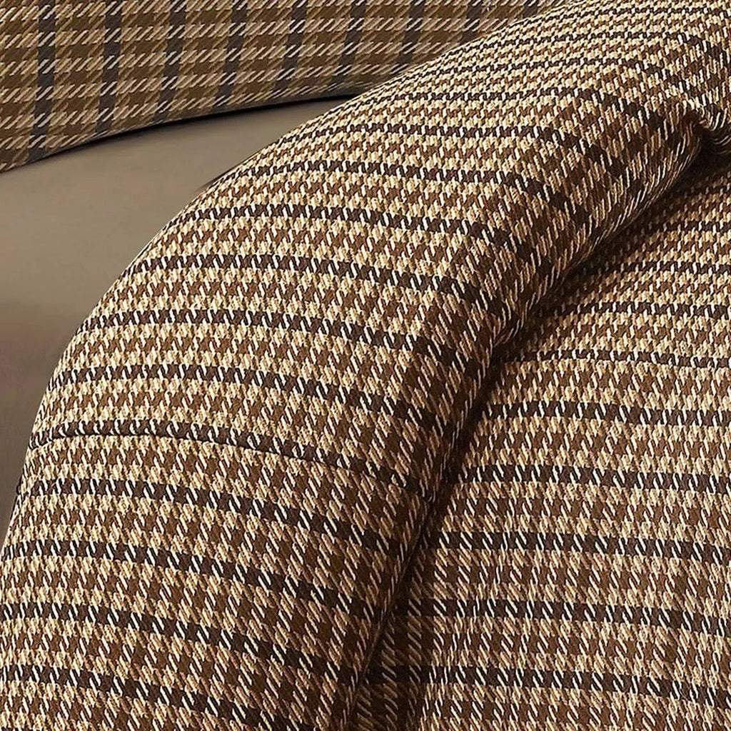 Hounds Tooth and Tweed Rustic Comforter Set Detail - Your Western Decor, LLC