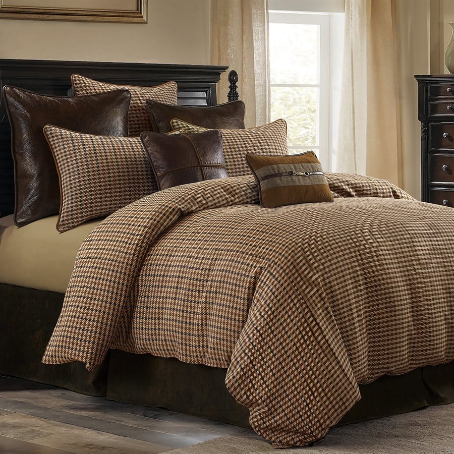 Hounds Tooth and Tweed Rustic Comforter Set - Your Western Decor, LLC
