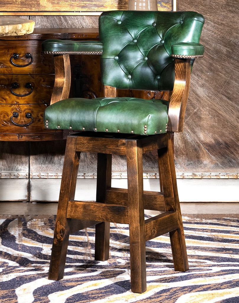 Hunter Counter Chair with Arms - Made in the USA - Your Western Decor
