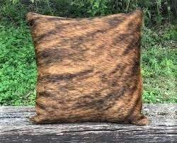 Reversible Brindle Cowhide Throw Pillows - Your Western Decor