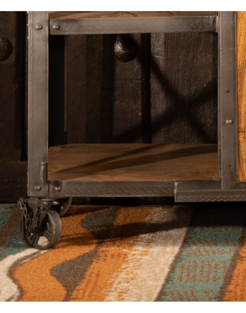 Rustic Industrial Console Trolly - Your Western Decor