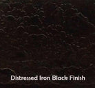 Distressed iron black finish example