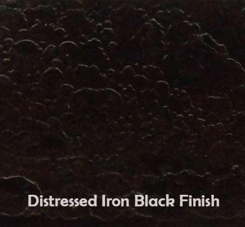 Distressed iron black finish example