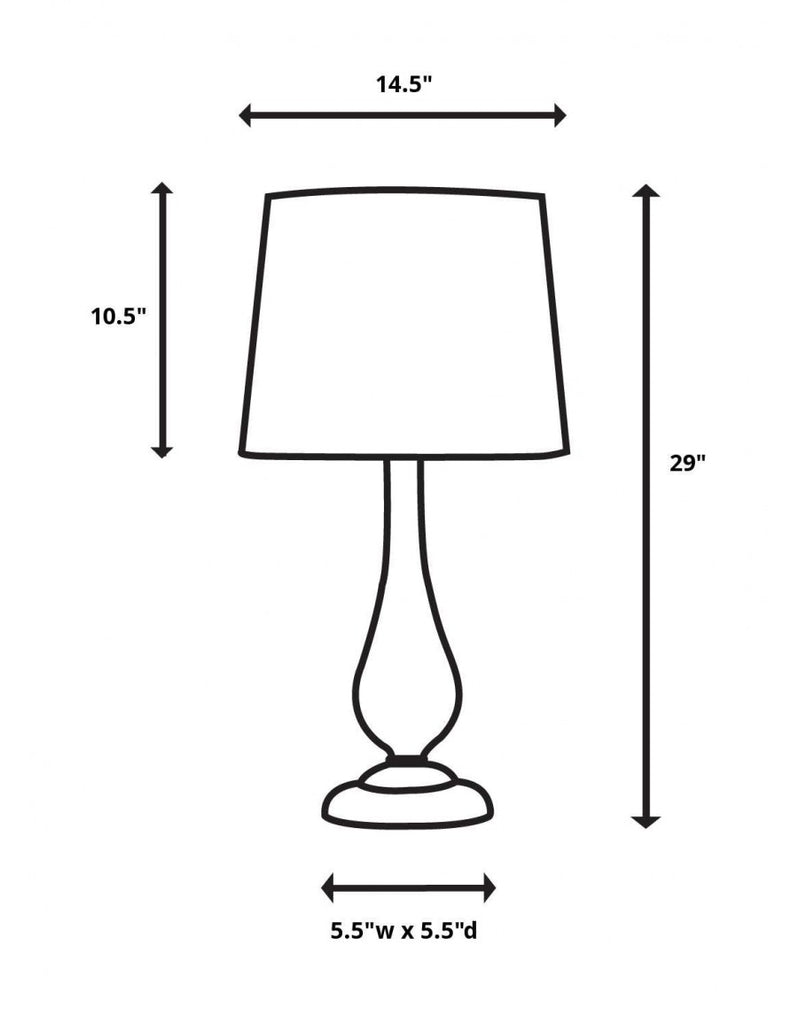 Table lamp measurements - Your Western Decor