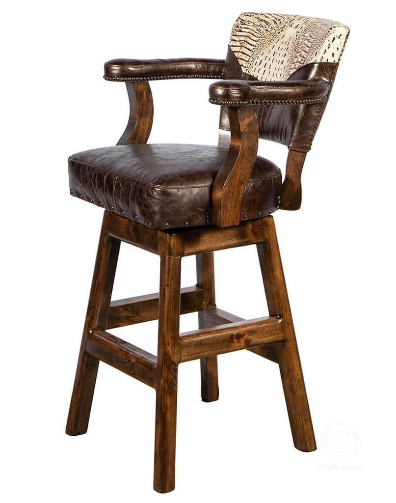 Laramie Western Swivel Bar Chair - Your Western Decor, LLC