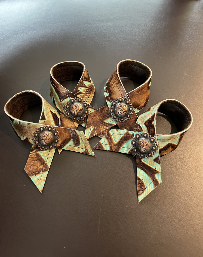 Handmade Laredo Embossed Leather Napkin Rings - Your Western Decor