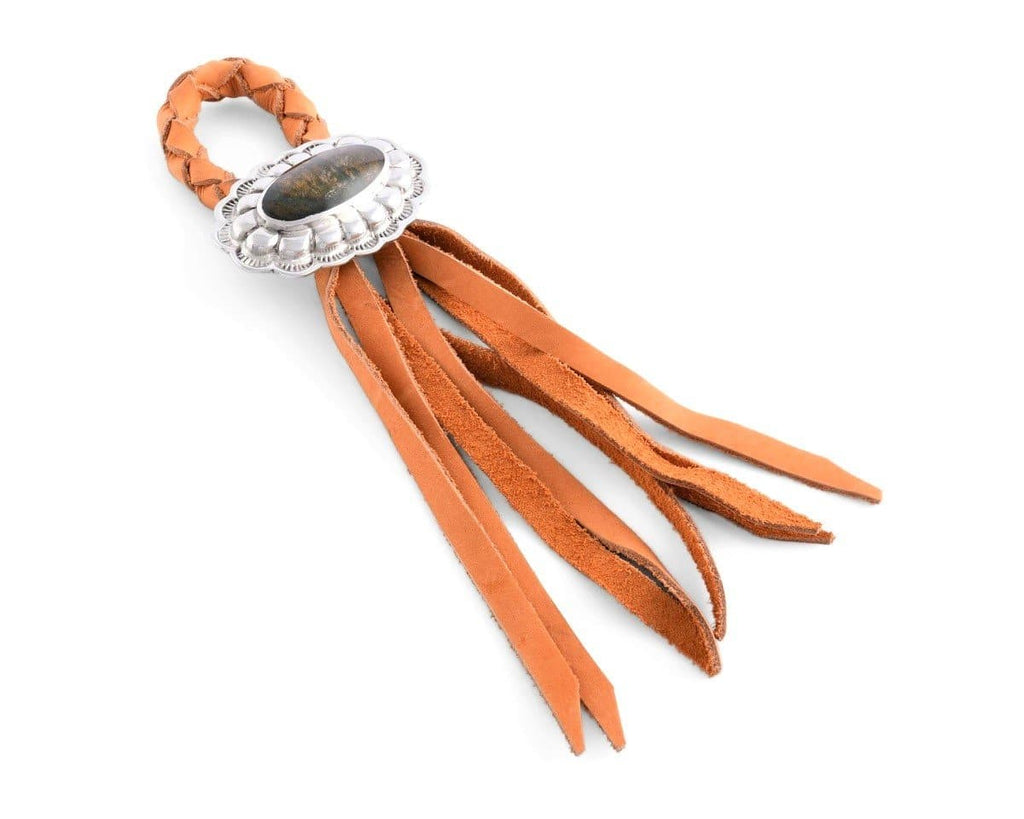 Leather strap and silver concho western napkin rings. Your Western Decor