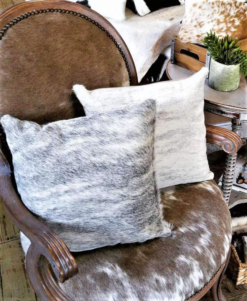 Light Brindle Cowhide Pillows - Your Western Decor