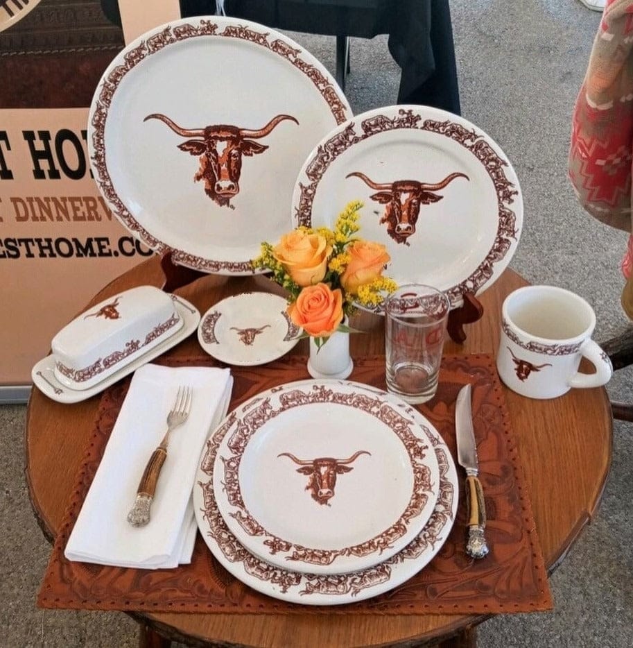 Longhorn western dinnerware made in the USA - Your Western Decor