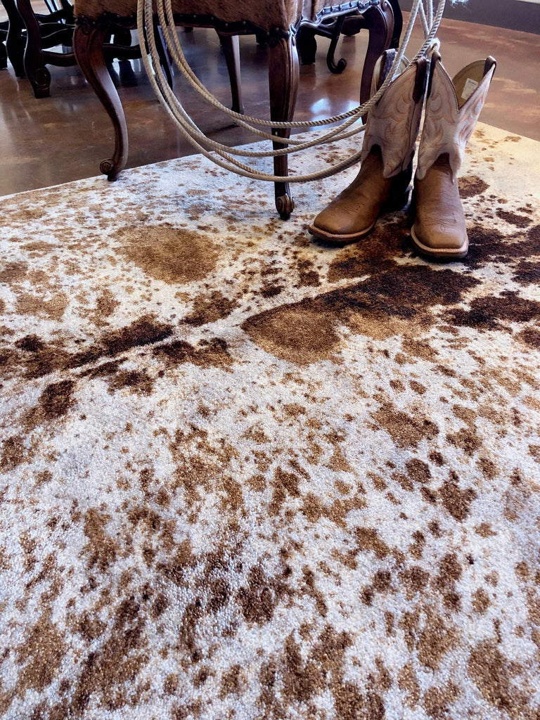 Longhorn Spotted Oversized Western Area Rug 11' x 13' - Made in the USA - Your Western Decor