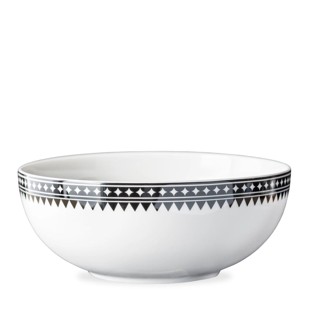 Black and white porcelain serving bowl. Made in the USA. Your Western Decor