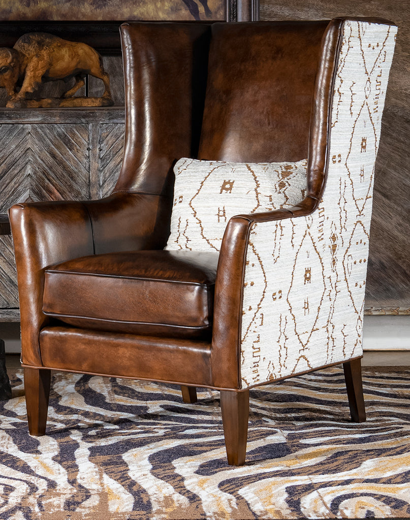 Mesa Wingback Chair & Pillow - American made Luxury Seating - Your Western Decor
