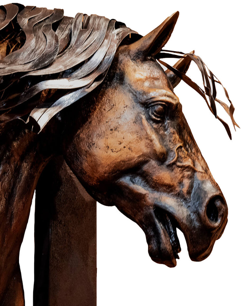 Metal Horse Wall Sculpture - Handmade Horse Sculpture - Your Western Decor