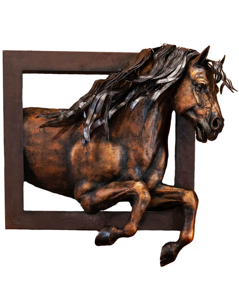 Metal Horse Wall Sculpture - Handmade Horse Sculpture - Your Western Decor