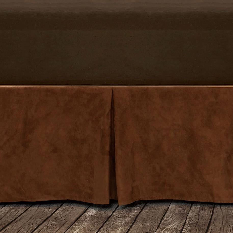 Copper Microfiber Suede Bed Skirt from HiEnd Accents