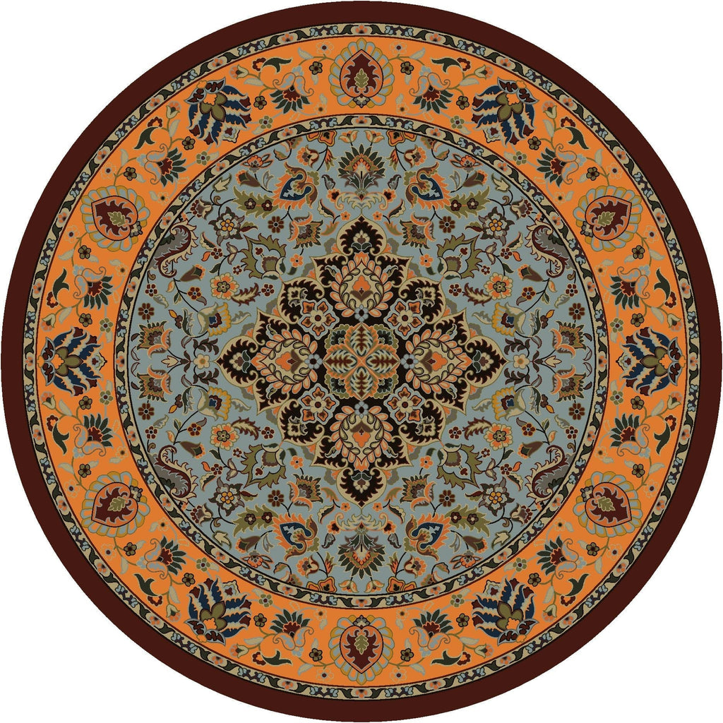 Montreal Sunset Persia 8' Round Area Rug - Made in the USA - Your Western Decor