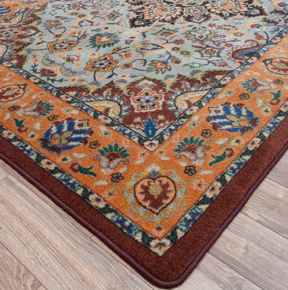 Montreal Sunset Persia Area Rug Corner Detail - Made in the USA - Your Western Decor