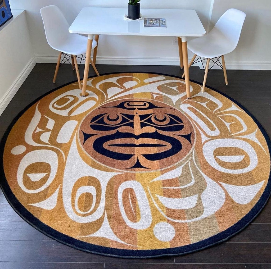 Moon Mask Round Area Rug by Rande Cook - made in the USA - Your Western Decor
