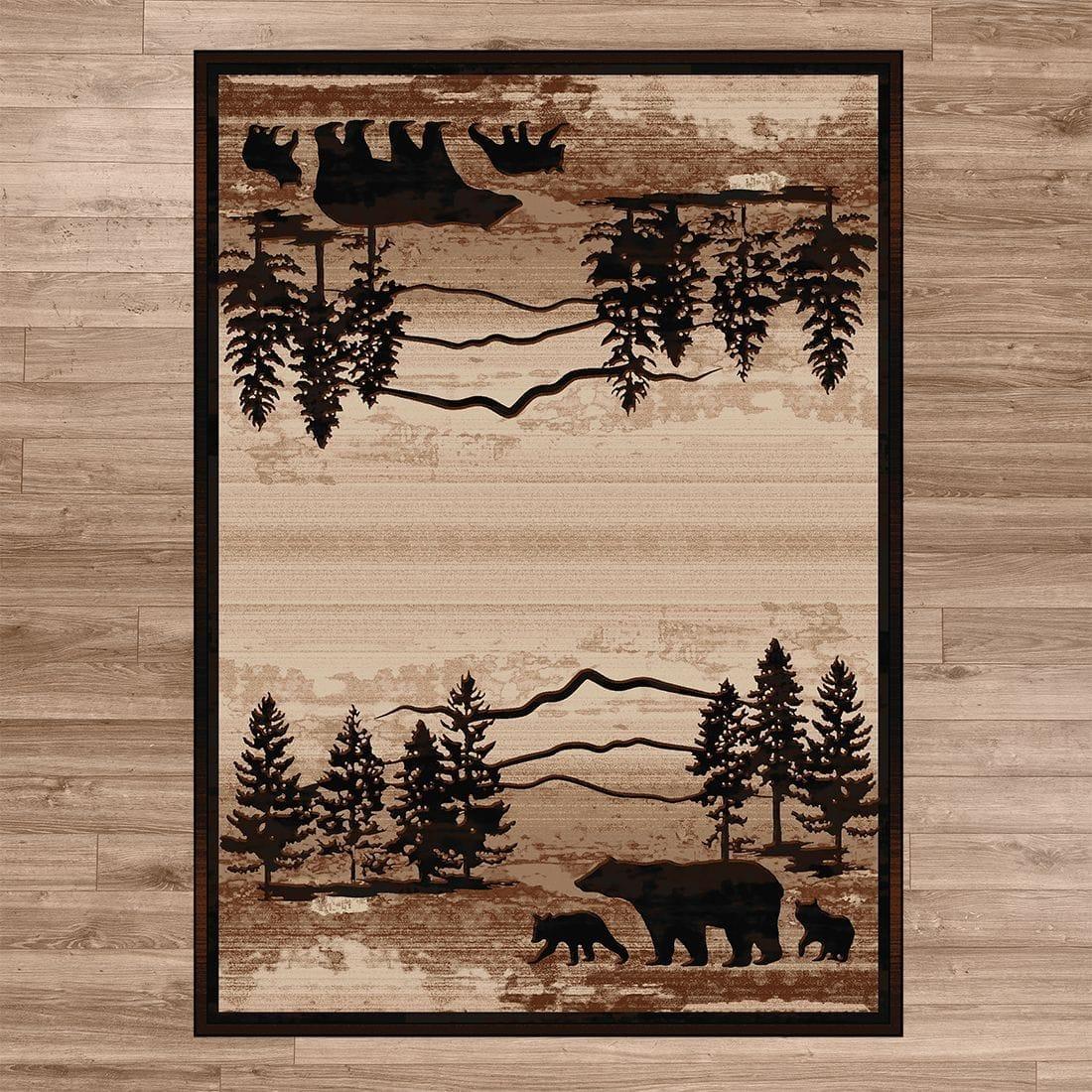 Ruggables Bear Rugs Mountain Shadow Bear Area Rugs | Your Western Decor