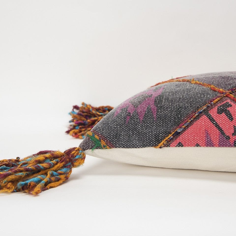 Multi Color Tribal Accent Pillow corner detail - Your Western Decor