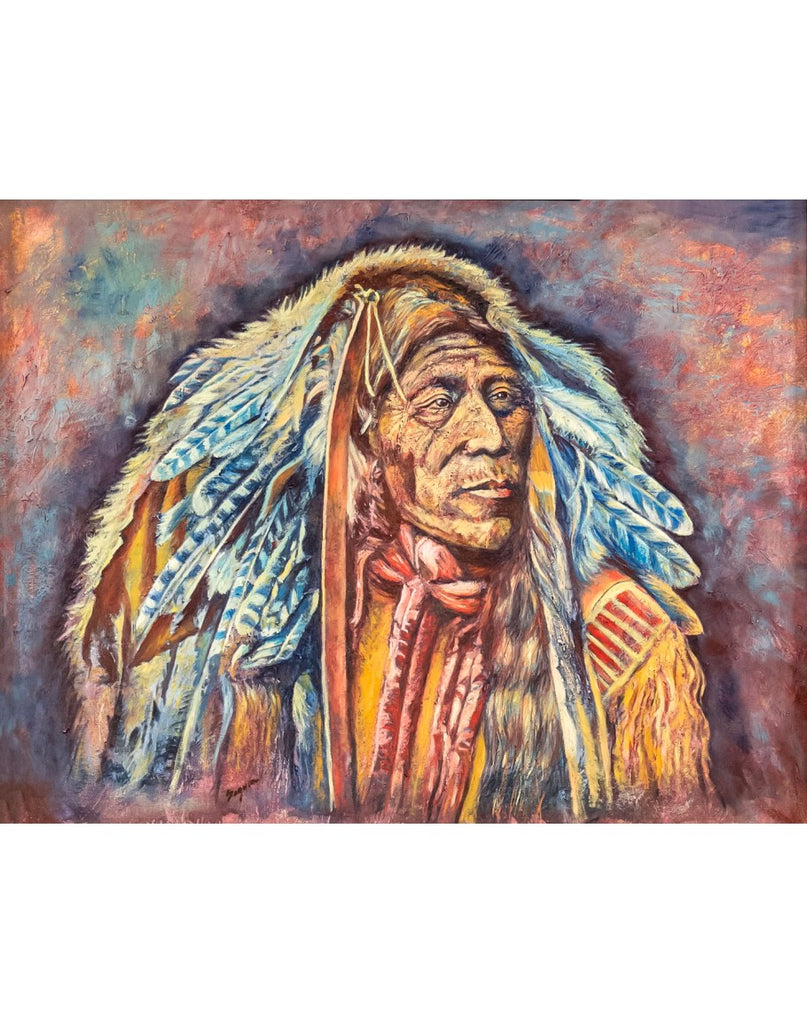 Native American Indian Print on Canvas - Your Western Decor