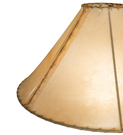 Natural Rawhide Lamp Shade 20" - American made rawhide lamp shade - Your Western Decor