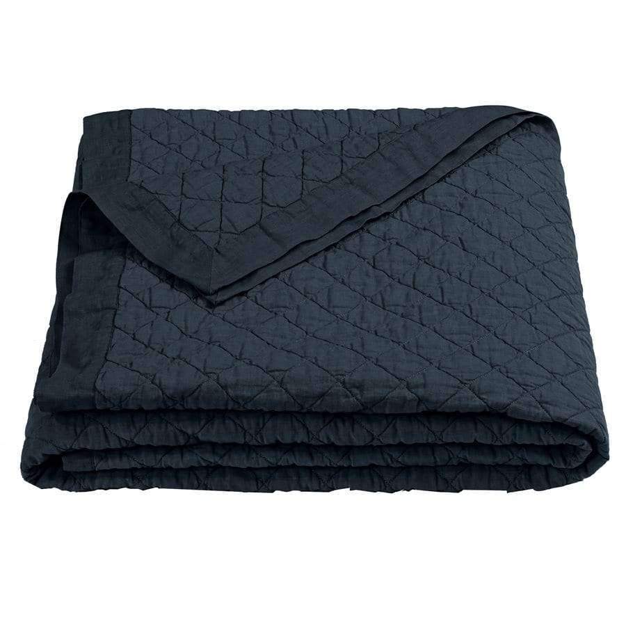 Navy Blue Diamond Patterned Quilt - Your Western Decor