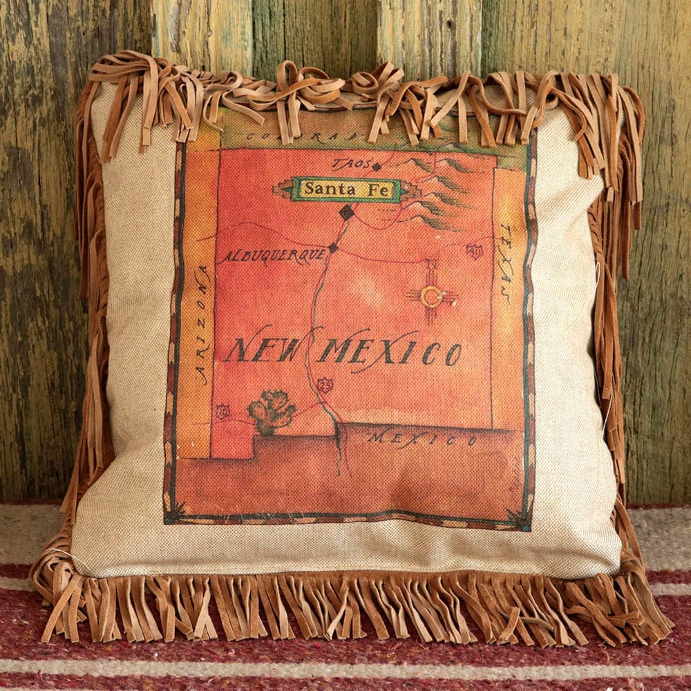 Linen New Mexico State Accent Pillow - Your Western Decor, LLC