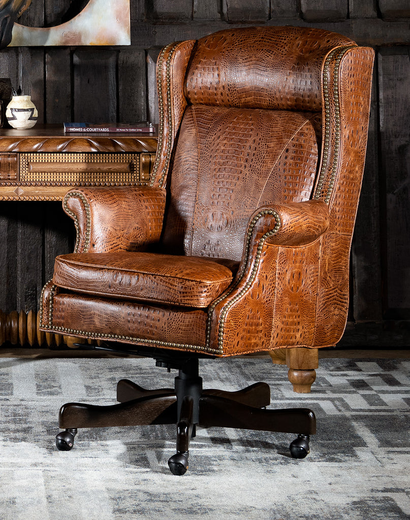 Nile Executive Desk Chair made in the USA - Your Western Decor