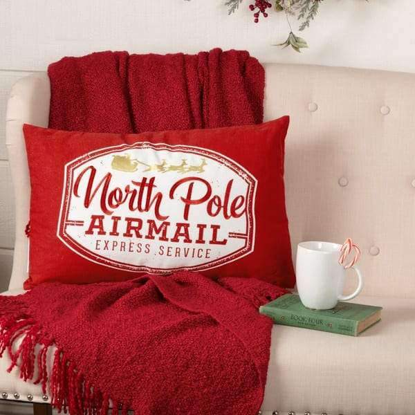 North Pole Christmas Pillow - Your Western Decor