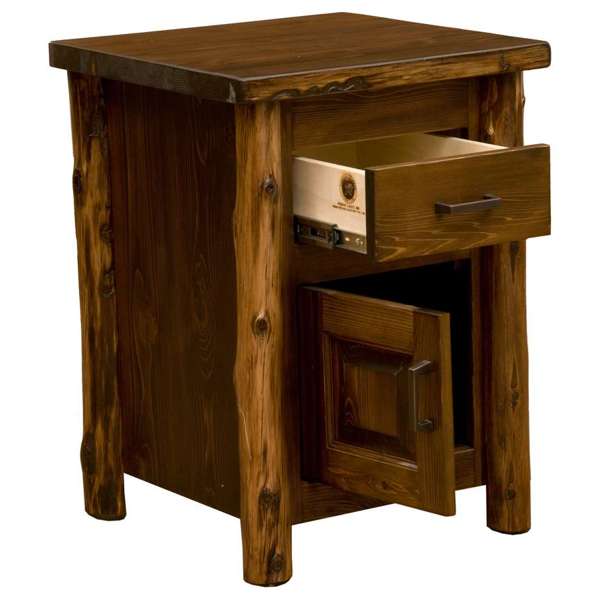 North Woods Rustic Nightstand - Rustic American Made Cedar Furniture - Your Western Decor