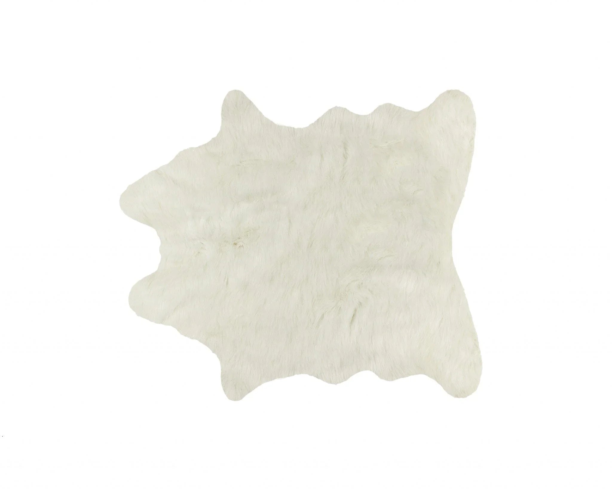 Off-White Faux Cowhide Rug 