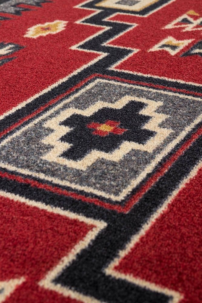 Old Crow Red Oversized Area Rug 11'x13' Carpet Detail - Made in the USA - Your Western Decor