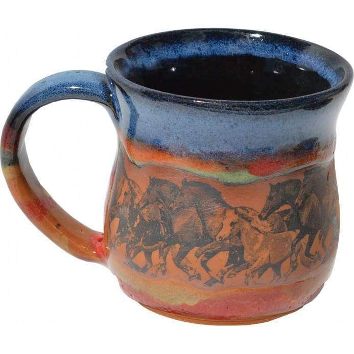 Cowboy Posse Western Coffee Mug, handmade pottery, made in the USA