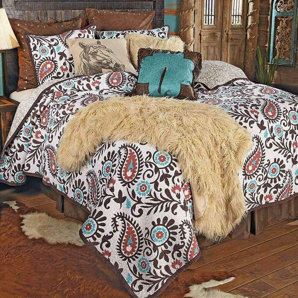 Paisley Print Quilted Bedding Collection