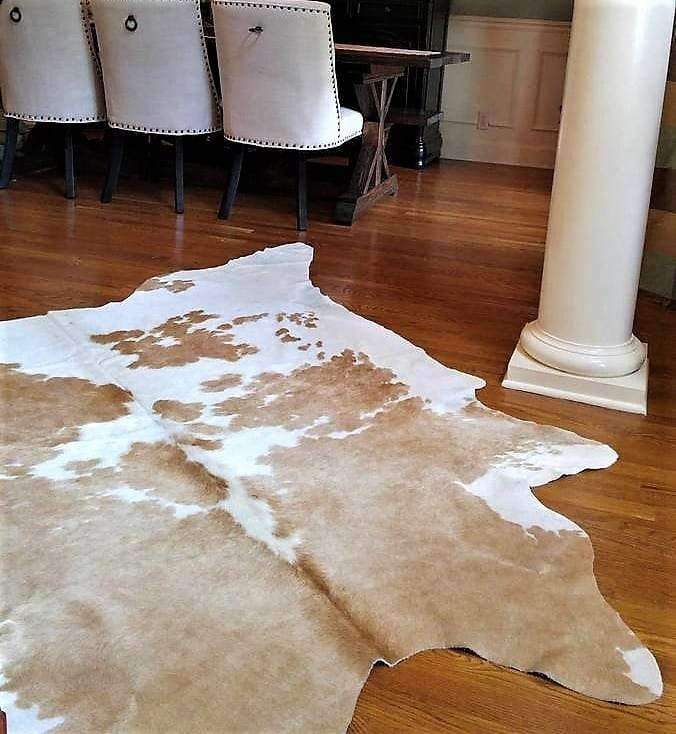 Palomino and white Brazilian cowhide rug - Your Western Decor