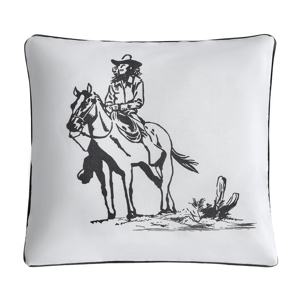 Paseo Ranch Indoor/Outdoor Western Cowgirl Throw Pillow 20"x20" - Your Western Decor