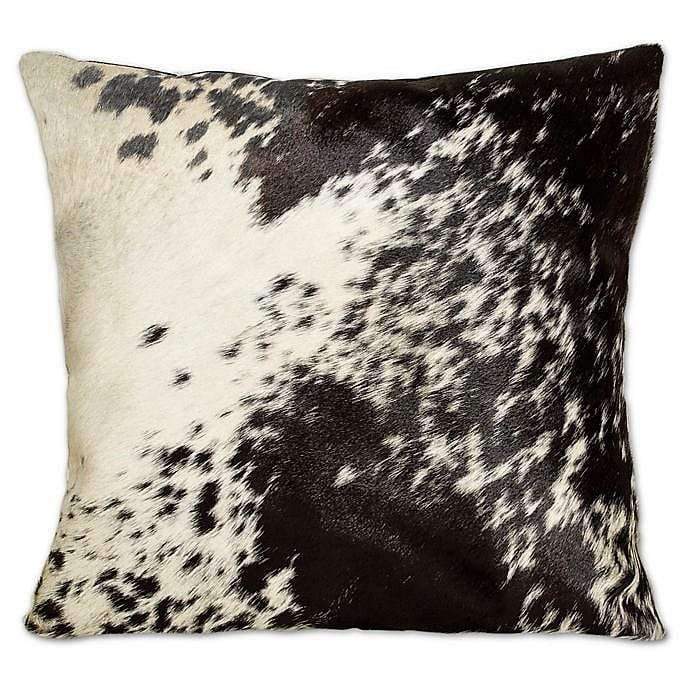 black and white peppered cowhide pillow - Your Western Decor & Design
